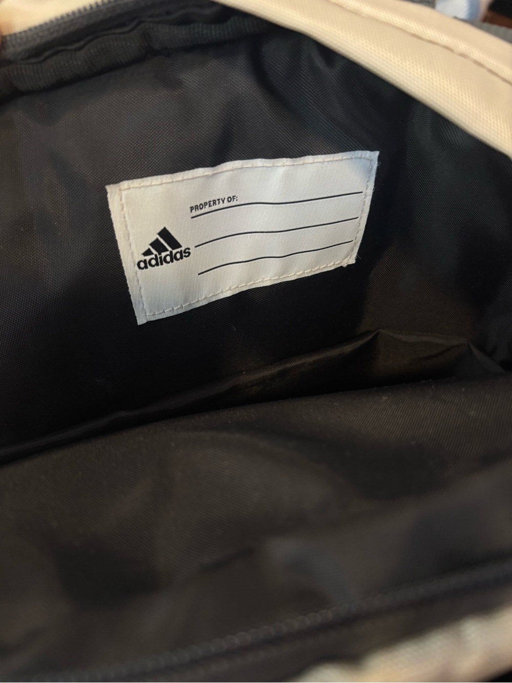 Adidas Core Advantage 3 Backpack Beige Black Grey with Laptop Pocket - Picture 6 of 9